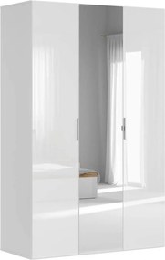 Dulap FLEX, alb, PAL, cu 3 usi, 150x66x240 cm
