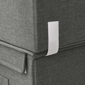 Set cutii depozitare stivuibile cu capac 8 buc. antracit tesatura Antracit, 8, 19 x 36.5 x 25 cm, 1, 8