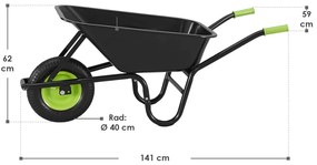 Roabă Garden 100L, neagră