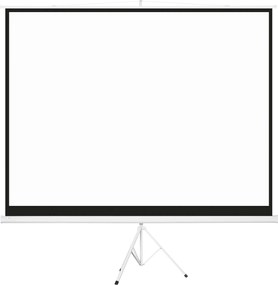 HOMCOM Ecran Proiector de 120" Format 4:3 din Tesatura Tip Plasa, Plastic si Metal cu Trepied, 244x183 cm, Alb | Aosom Romania