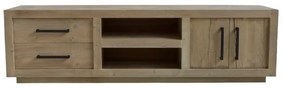 Comoda TV natur, din lemn reciclat , Country
