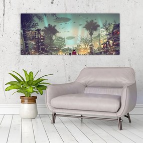 Tablou - Oraș în viitor (120x50 cm)