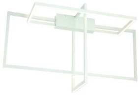 Lustra aplicata LED design modern geometric Erick alb