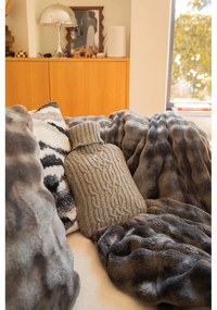 Pătură gri din micropluș/cocolino 150x200 cm Wave – Tiseco Home Studio