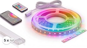 Set 1x bandă LED RGBW NEO LITE LED/24W/230V 5 m IP65 Wi-Fi + 5x profil de 1 m + telecomandă
