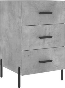 vidaXL Noptieră, gri beton, 40x40x66 cm, lemn compozit