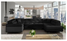 Colțar Letto 202cm negru