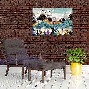 Tablou fgrafic cu cebi (90x60 cm)