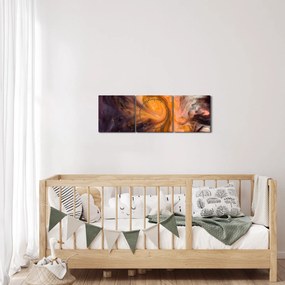 Tablou abstract - universul (cu ceas) (90x30 cm)