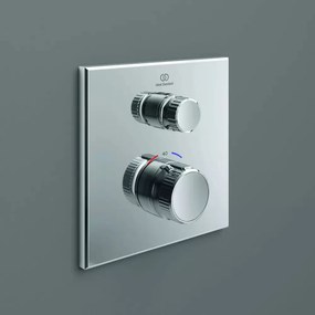 Baterie dus incastrata Ideal Standard Ceratherm Navigo patrata crom lucios fara corp ingropat