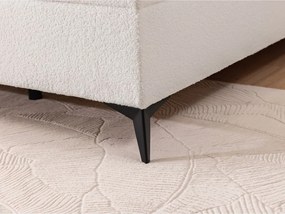 Pat boxspring alb cu spațiu de depozitare 160x200 cm Ornes – Ropez