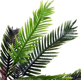 Outsunny Planta Artificiala Palmier Cycas Inaltime 123cm, Planta Artificiala cu Ghiveci Inclus, Decoratiune pentru Casa si Gradina | Aosom Romania