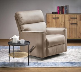 Fotoliu recliner Karim stofa bej H103 cm