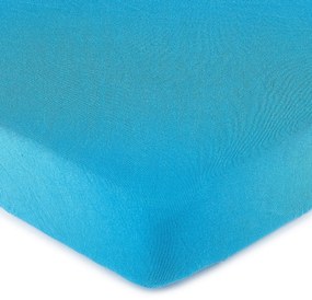 Cearşaf de pat 4Home jersey, albastru, 90 x 200 cm