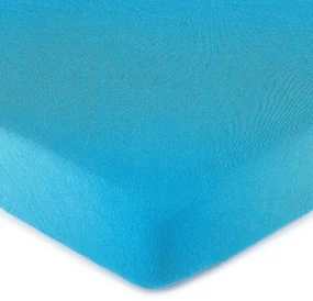 Cearşaf de pat 4Home jersey, albastru, 90 x 200 cm