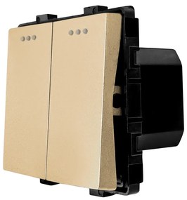 Modul Intrerupator Dublu Mecanic cu Reset / Revenire LUXION