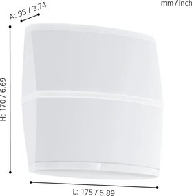 Eglo 96006 - LED Corp de iluminat perete exterior PERAFITA 2xLED/6W