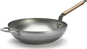 De Buyer 5717.32 - Tigaie wok MINERAL B BOIS, 32 cm