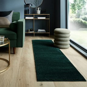 Covor tip traversă verde închis din fibre reciclate 60x230 cm Sheen – Flair Rugs