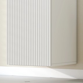 HOMCOM Dulap de Baie Suspendat, Colona de Baie cu 5 Niveluri și Rafturi Reglabile, Închidere Amortizată Soft Close, Dulap Salvaspațiu Modern, 30x31.5x160 cm, Alb | Aosom Romania