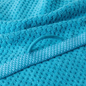decoDoma Set de 2 prosoape de baie din frotir MODENA turcoaz 70 x 140 cm