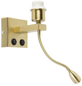 Lampa de perete moderna din alamă cu braț flexibil - Brescia Combi