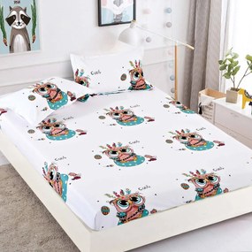 Lenjerie de pat 3 cu elastic 100% bumbac - a731 de la Onesleep