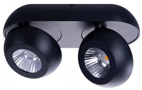 Spot LED aplicat directionabil de tavan/plafon OJOS 2 negru