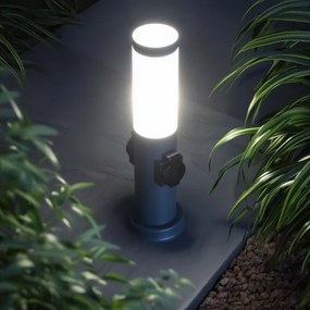 Brilagi Lampă de exterior NOVA cu 2 prize SCHUKO, 1xE27/15W/230V, 40 cm, IP44, antracit