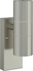 vidaXL Lumină de perete pentru exterior Argintiu 7 x 10 x 22 cm