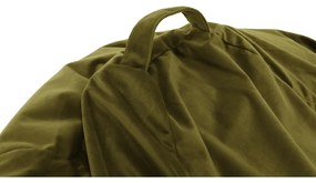 Fotoliu tip sac, material textil verde măsliniu, TRIKALO