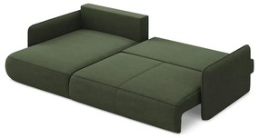 Colțar verde extensibil/cu spațiu de depozitare (cu colț pe partea stângă) Nanea – Makamii