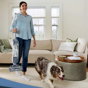 Aspirator vertical fara fir Shark Freestyle Max SV2002, 30 W, 0,7 l, 20 min, 2 viteze, 2 trepte, Lumini LED, Statie de incarcare, Albastru