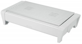 Tava servire la cald Brabantia 646997, 2 incalzitoare, Grill din aluminiu, Manere reci, Alb