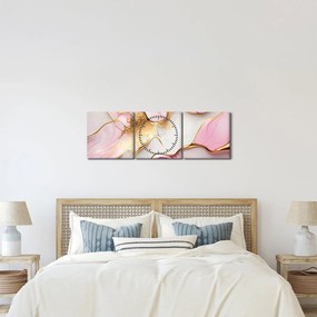 Tablou - Design de marmură (cu ceas) (90x30 cm)
