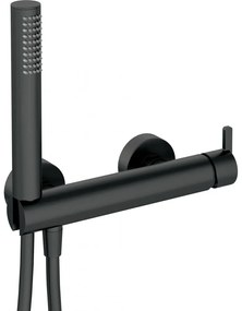 Baterie dus culoare neagra cu para si furtun dus Deante Silia Negru