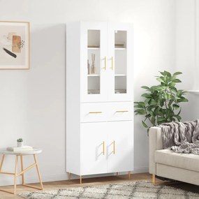 vidaXL Dulap înalt, alb, 69,5x34x180 cm, lemn compozit