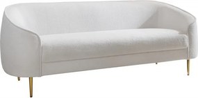 Canapea moderna eleganta Diva 205cm, boucle alb