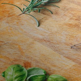 Tablou - Ierburi (cu ceas) (90x30 cm)