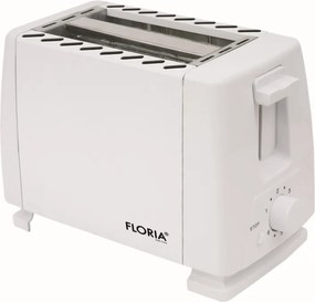 Prajitor de paine Floria ZLN1833 Alb, 700W, 7 nivele de control al temperaturii, buton de oprire