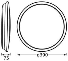 Plafonieră LED Ledvance ORBIS DUBLIN LED/24W/230V d. 39 cm