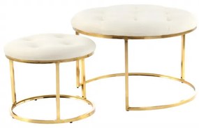 Set 2 tabureti tapitati Becky albi
