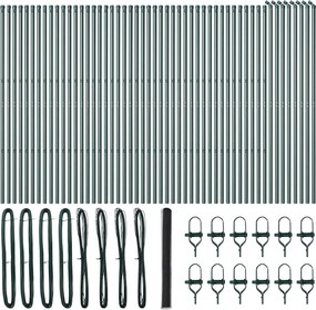vidaXL Stâlp de gard. Gri 100 x 1,5 m (mesh de 50 mm) Oțel și PVC