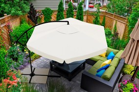 Umbrela de soare pliabila pentru gradina LEVI 300 cm, bej + ambalare gratuită