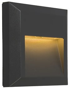 Lampa de perete moderna gri inchis patrata incl. LED - Gem
