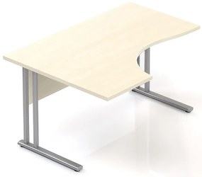 Masa ergonomica Visio 140 x 100 cm, stanga, paltin