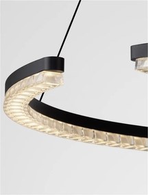 Lustra circulara aluminiu negru GREAMY D-85cm