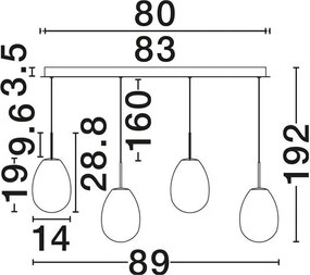 Lustra LED suspendata decorativa BRITA 4L