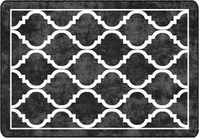 vidaXL Covor lavabil, alb și negru, 160x230 cm