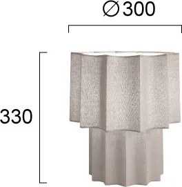 Lampă de masă WAVY 1xE27/14W/230V gri